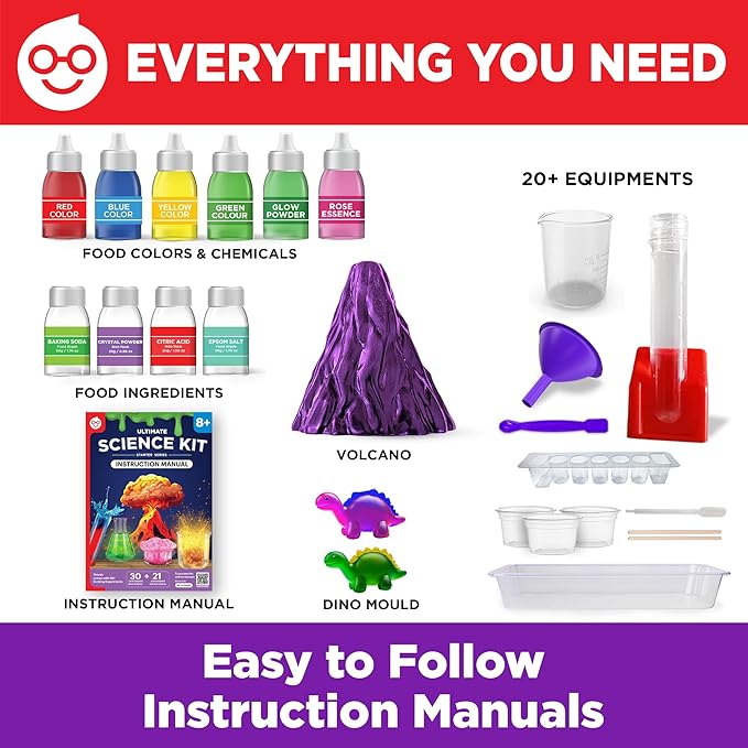 Doctor Jupiter Ultimate Science Kit for Kids Ages 8-12| Christmas, Birthday Gift Ideas for 8-9-10-11-12 Year Old Boys & Girls| STEM Learning & Educational Toys| 50+ Experiments Ultimate Starter Series