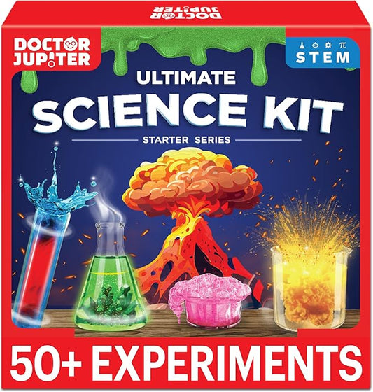 Doctor Jupiter Ultimate Science Kit for Kids Ages 8-12| Christmas, Birthday Gift Ideas for 8-9-10-11-12 Year Old Boys & Girls| STEM Learning & Educational Toys| 50+ Experiments Ultimate Starter Series