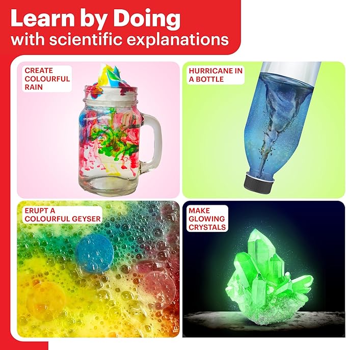 Doctor Jupiter STEM Science Kit - 100+ Experiments| Christmas, Birthday Gift Ideas, Toys for Boys & Girls Ages 7-8-9-10-11-12 Year Old| Volcano Kit, Crystal Growing for Kids - Amazon Exclusive