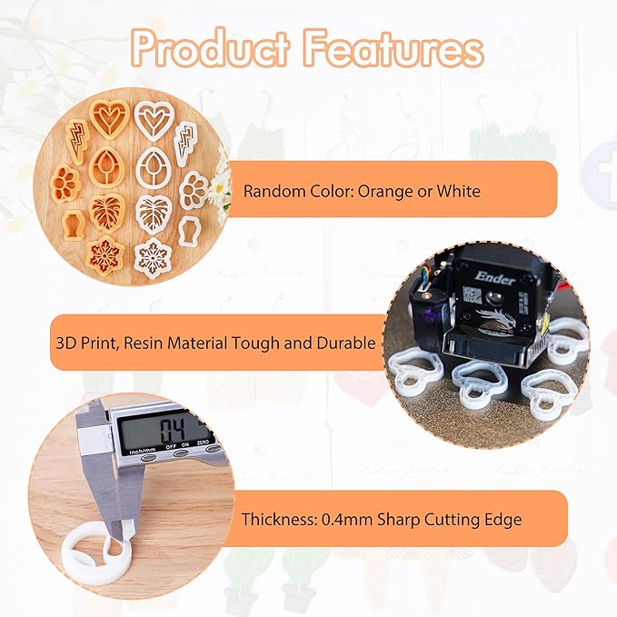 Puocaon Sports Polymer Clay Cutters - 16 Pcs Clay Cutters for Polymer Clay Jewelry Making, Football Baseball Clay Cutters, Clay Jewelry Cutters Basketball Tennis Volleyball Clay Cutters Earrings