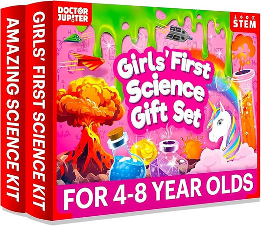 Doctor Jupiter Girls’ First Science Gift Set for Girls Ages 4+ | Set of Girls' First Science Kit & Amazing Science Kit |Birthday Gift Ideas for 4-5-6-7-8 Year Old Girls |STEM Learning & Education Toys
