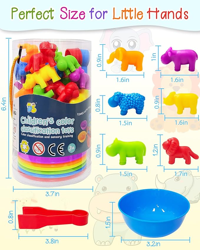 Yetonamr Counting Dinosaurs Montessori Toys for 3 4 5 Years Old Boys Girls, Toddler Preschool Learning Activities Toys for Kids Ages 2-4, 3-5, 4-8, Birthday Gifts Sensory Toys