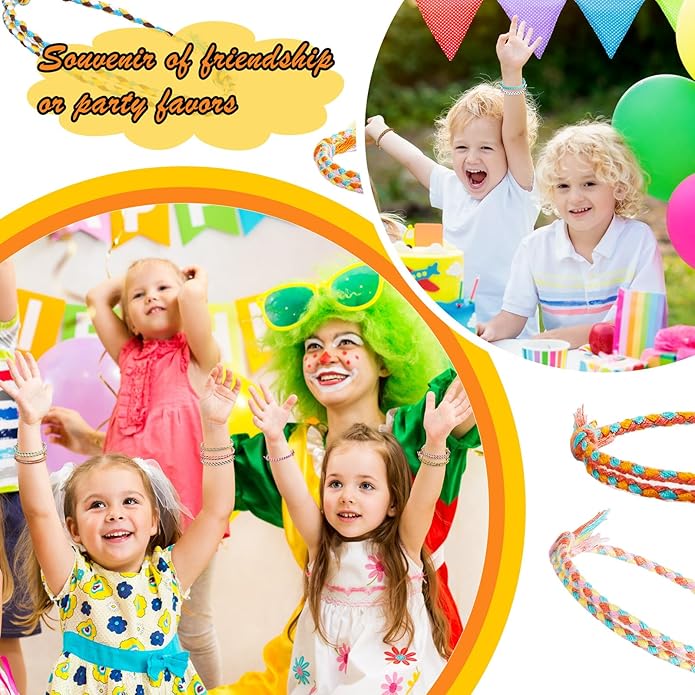 Woven Wrap Friendship Bracelets Beach String Bracelets Handmade Braided Bracelet Adjustable Thread Bracelets for Women Party Favors Birthday Gifts