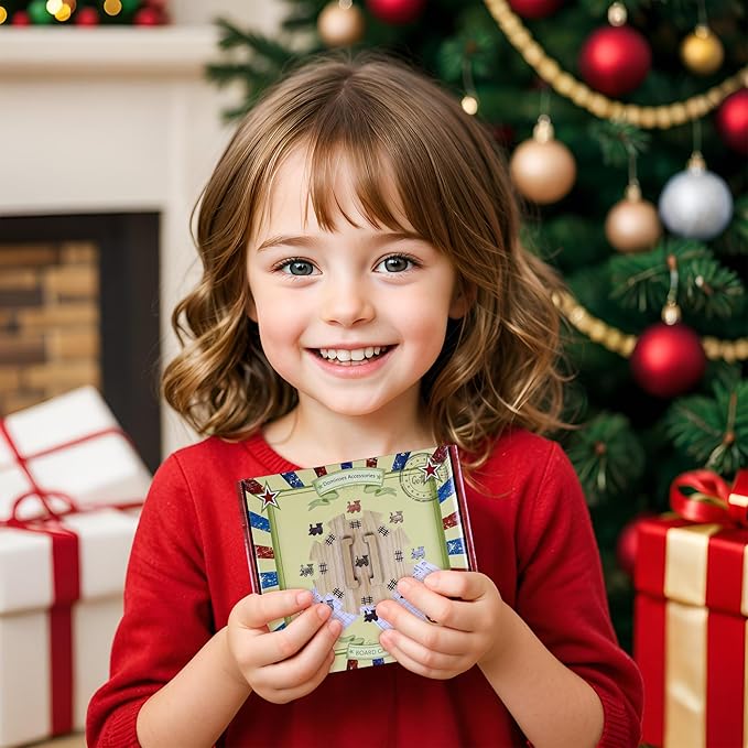 GOTHINK Mexican Train Dominoes Accessories Set - Mexican Train Dominoes Game for Adults & Family, 6.3-Inch Wooden Mexican Train Hub up with Felted Bottom, 9 Metal Train Markers, 100-Sheet Score Pads