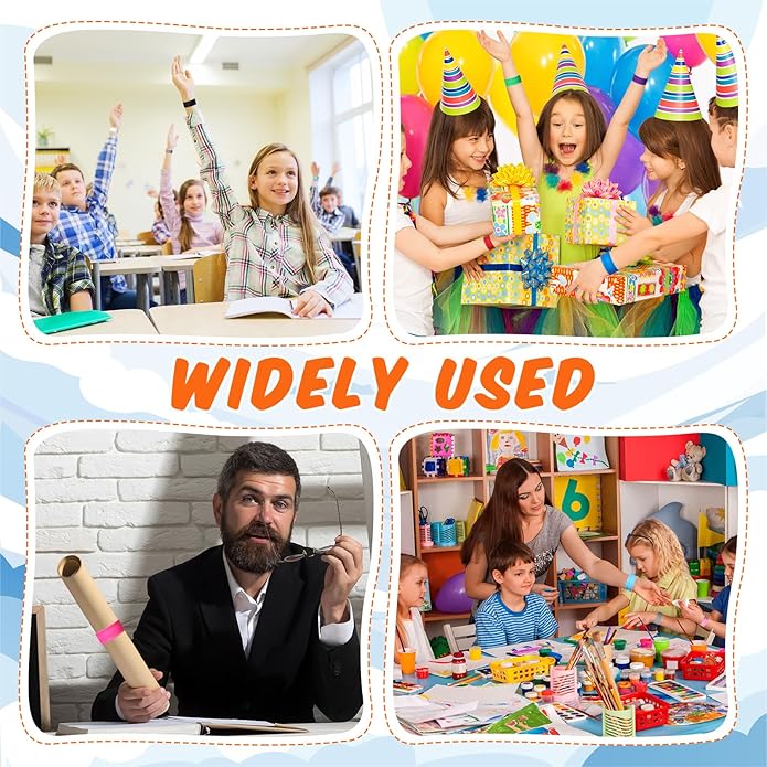 Silicone Rubbber Slap Bracelets Plain Slap Bracelets Wrist Soft and Safe Slap Bands Wrap Band for School Party Favors DIY Painting Wristband Craft