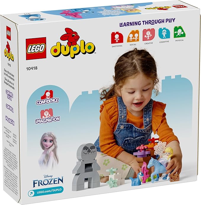 LEGO DUPLO Disney Elsa & Bruni in The Enchanted Forest Frozen Toy - Disney Princess Building Set for Toddlers with Elsa Minifigure - Gift Ideas for Preschool Girls & Boys, Ages 2+ - 10418