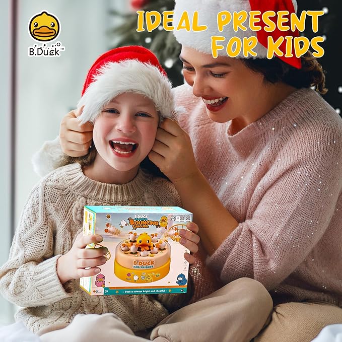 B.Duck Games for Kids Age 4-6, Board Games Bounce and Catch Duck Toys for Kids 4-8, Family Board Games for 5-7 Boys Girls, Birthday Gifts Christmas Party Games for Toddlers 3-5