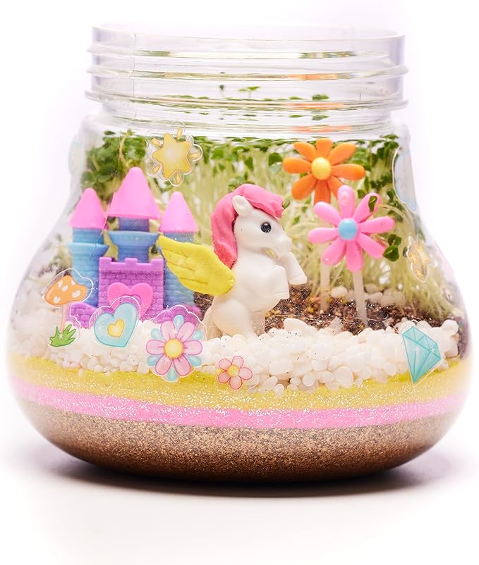 Creativity for Kids Plant and Grow Unicorn Forest: Terrarium Kit for Kids, Unicorn Toys and STEM Kits for Kids, Arts and Crafts for Girls Ages 6-8+