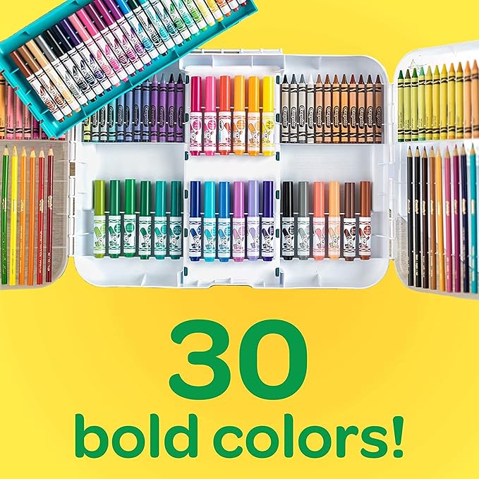 Crayola Ultra Smart Case, 150 Pieces, Art Set for Kids, Gift, (Model: 04-6810)