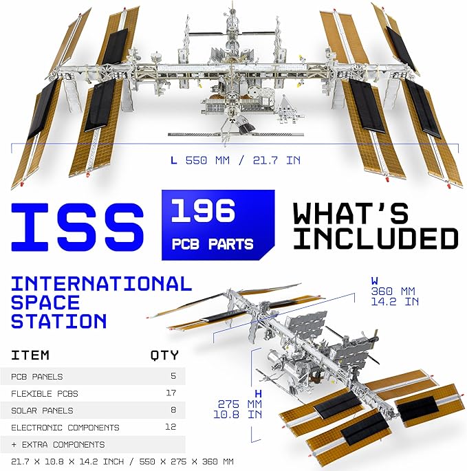 Space-O DIY Science Kit - Solar Powered International Space Station Electronic Science Kits - Educational Model Kits for 14+ Year Old Teens - Smart Science Toys Gifts for Teenagers, Adults