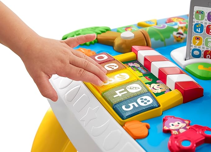Fisher-Price Baby to Toddler Toy Laugh & Learn Around The Town Learning Activity Table with Music & Lights for Infants Ages 6+ Months (Amazon Exclusive)