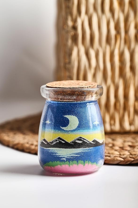 YUANLUGV Sand Art Bottles, Colored Sand with Luminous Sand Art Crafts for Gift Kids, Elegant and Exquisite Sand Art Craft Bottle,Gifts for Girls Boys Kids Women Birthday (c)