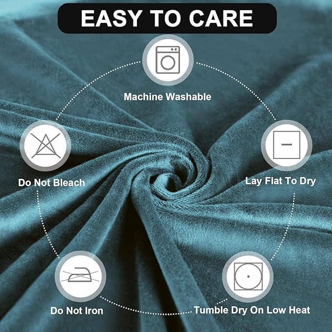 FestiCorp Recliner Chair Covers Real Velvet 4-Pieces Recliner Covers for Small Lazy Boy Recliner Chair Stretch Recliner Sofa Slipcovers Protector with Side Pocket & Elastic Bottom, Peacock Blue