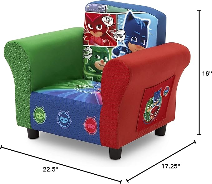 Delta Children Colorful Kids Upholstered Chair, Pj Masks