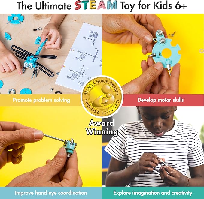 Dragonfly Toy Erector Set, Educational Build Your Own Robot Animal Stem Toys for Boys and Girls, 60+ Pcs Engineering Kit Construction Toys Steam Gifts for Kids 6 7 8 9+ Year Old