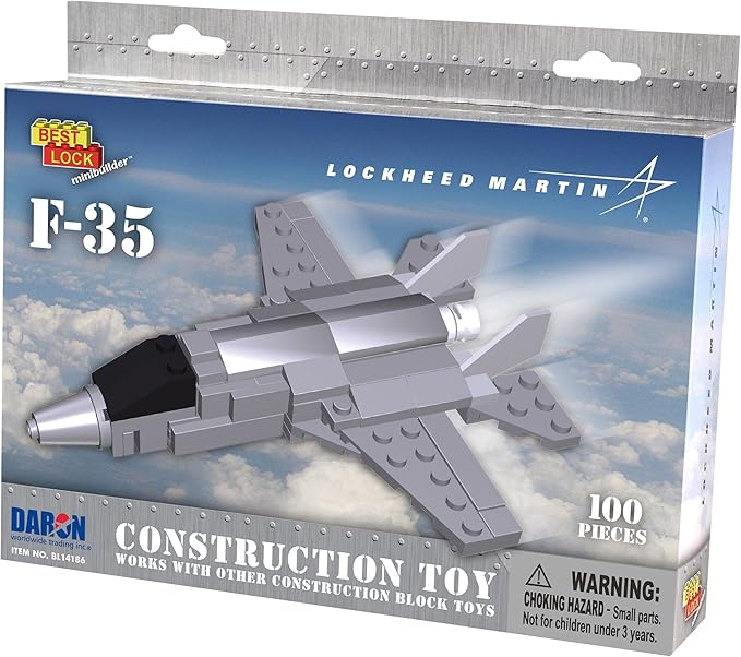 Daron Worldwide Trading BL14189 Lockheed Martin F-35 Construction Kit (124 Piece)