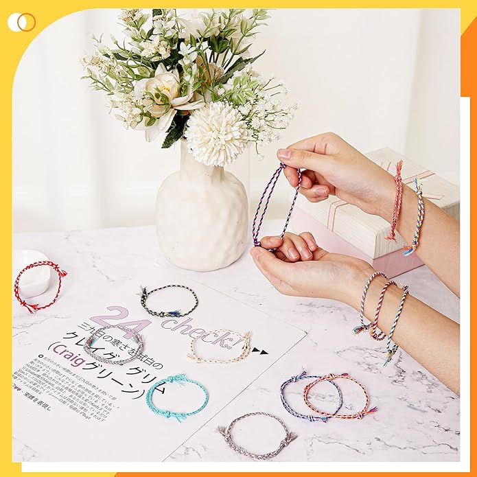 Woven Wrap Friendship Bracelets Beach String Bracelets Handmade Braided Bracelet Adjustable Thread Bracelets for Women Party Favors Birthday Gifts