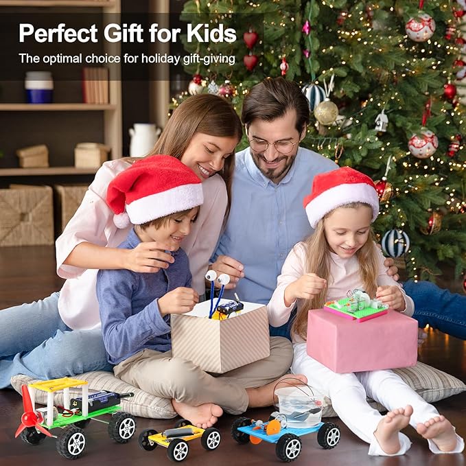 STEM Kits for Kids Age 8-10, 6 Set Robotics STEM Toys for Kids Age 8-12, Science Kits for Kids 5-7, Car Crafts Activities Building Engineering Kit, Birthday Gifts for 5 6 7 8 10 12 Year Old Boys Girl