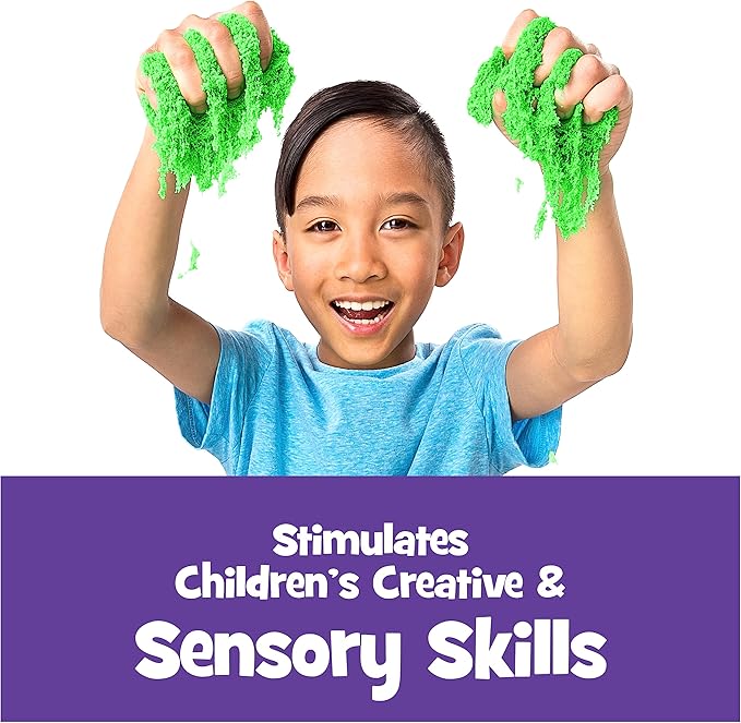 Kinetic Sand, The Original Moldable Sensory Play Sand Toys for Kids, Green, 2 lb. Resealable Bag, Ages 3+