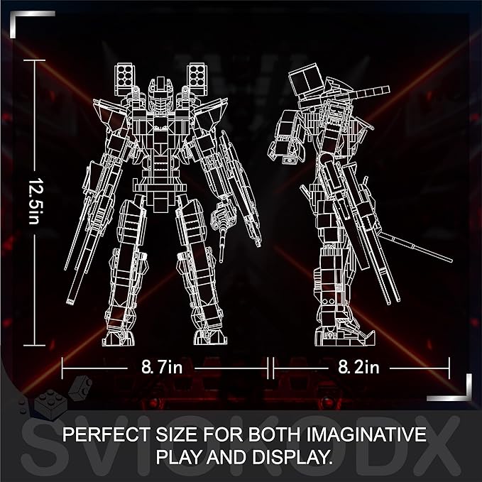 SVIOKODX Mecha Building Block Sets,Bladed Attacker Robot Model Kits for Adults,Cool Bricks Mech,Collectible Kits for Kids Boys 8+ (1099 PCS)