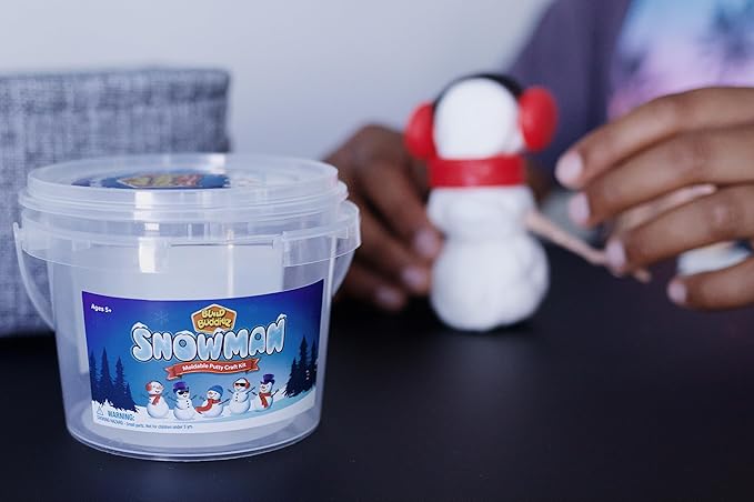 Snowman Craft Kit 6 Pack – Build, Play, and Display 6 Air-Dry Clay Snowmen All Christmas & Winter, Great for Birthday Parties & Stocking Stuffers for Kids, Boys and Girls Ages 5+