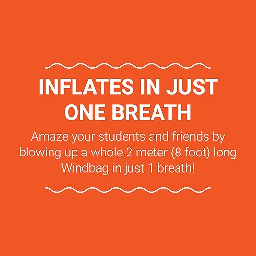 Steve Spangler Science WINDBAGS, 4 Pack – Blows Up in 1 Breath – STEM Activity for Kids – Easier to Inflate Than Regular Balloons – DIY Science Toy for Ages 6 and Up – for Classroom and Home Use