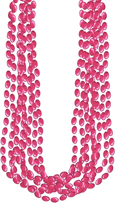 Silver Metallic Bead Necklaces, Party Accessory, 48 Ct.