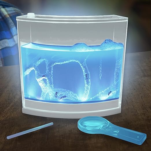 Nature Bound Light-Up Ant Habitat Terrarium Kit with Gel for Kids - LED Lights with Space Age Gel - STEM Science & Nature Toy for Boys & Girls - Watch Ants Dig and Tunnel