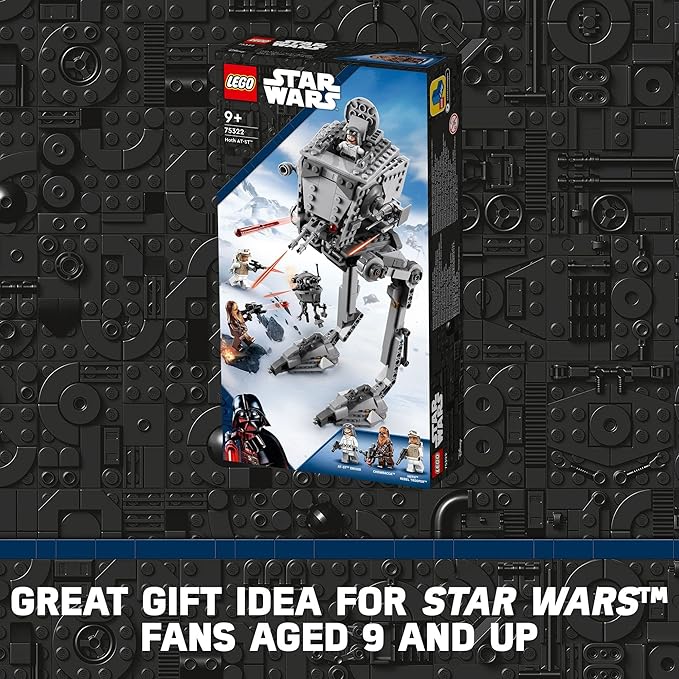 LEGO Star Wars Hoth at-ST Walker Building Toy for Kids with Chewbacca Minifigure and Droid Figure, The Empire Strikes Back Model, Star Wars Fan Gift, 75322
