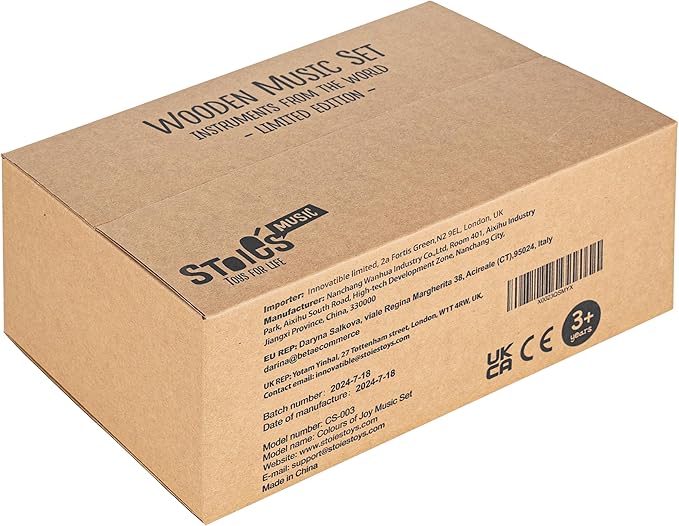 Stoie's Wooden Musical Instruments for Toddlers, Montessori Music Toys for Kids, with Xylophone, Tambourine and Maracas, Educational Development and Creativity, Baby Musical Instruments