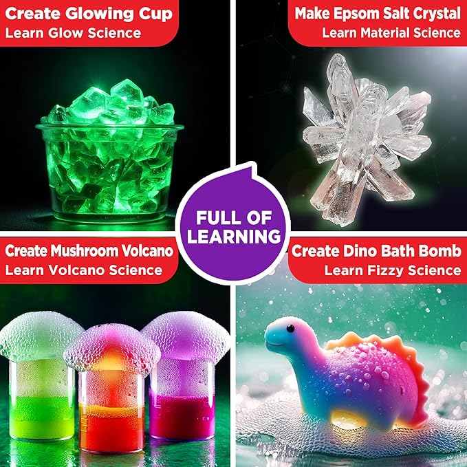 Doctor Jupiter Super Science Kit for Kids Ages 8-9-10-11-12-13-14 | Birthday Gift Ideas for Boys & Girls 8+ Years Old | STEM Toy with 100+ Experiments & Geyser Tube | Learning & Educational Kits