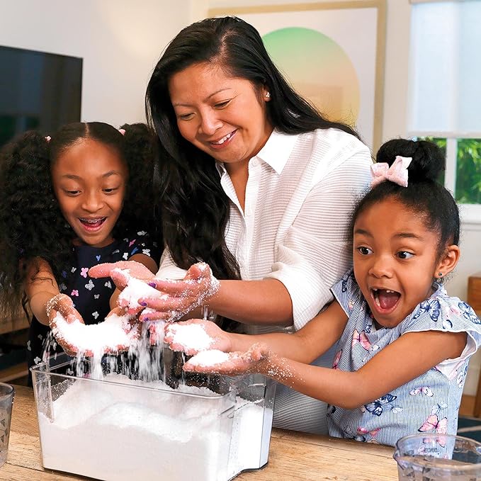 Steve Spangler Science Insta-Snow Powder Starter Kit, 2.6 oz Bag and Plastic Tank – Science Kits for Kids, Makes Realistic, Fluffy Snow in Seconds, Sensory Toys & STEM Activities for Classrooms/Home