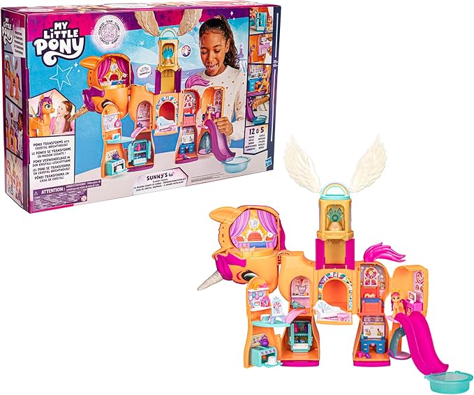 My Little Pony Toys, Sunny's Playset Reveal, 25-Inch-Tall Transforming Doll Playsets and Interactive Toys for 5 Year Old Girls & Boys (Amazon Exclusive)