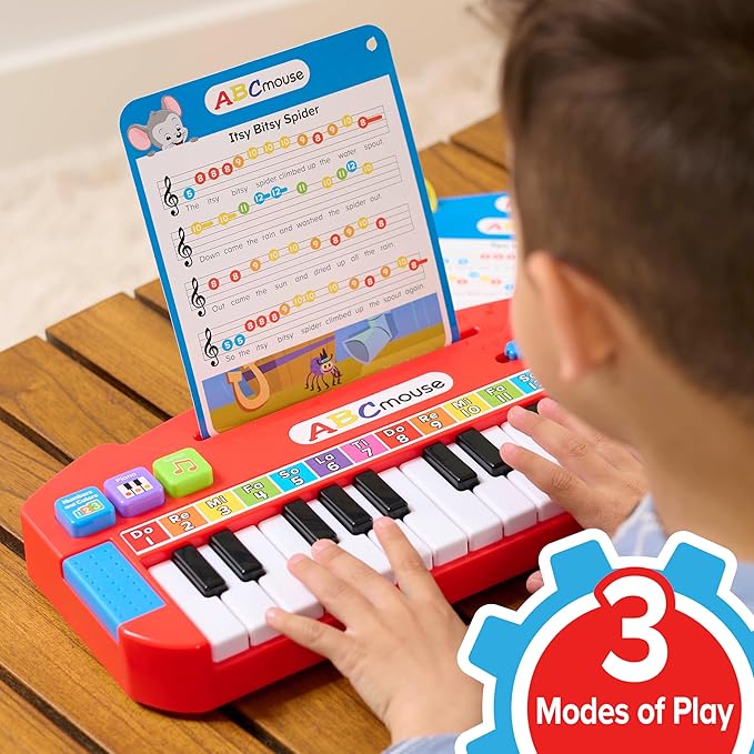 Just Play ABCmouse Play-Along Piano, 3 Learning Modes, Learning and Education, Pretend Play, Kids Toys for Ages 3 Up