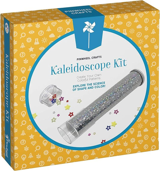 Pinwheel Crafts DIY Kaleidoscope Kit for Kids - Educational Science Art Craft Kit with Glowing Stars