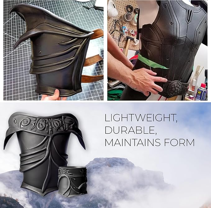 Moldable Cosplay Foam Clay (White) by Pixiss (300 Gram) Cosplay Foam Clay - High Density and Perfect for Intricate Designs | Air Dry | Great for Cutting with Knife or Rotary Tool, Sanding or Shaping