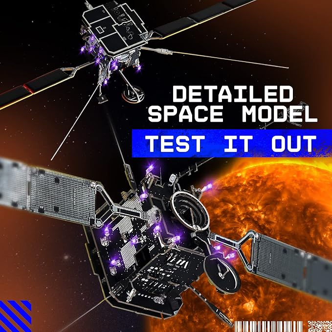 Space O DIY Engineering Kit - Solar Orbiter Model Building Kit - Solar-Powered Science Toy Kits - Educational STEM Kit, Electrical Engineering Kit - DIY Toy Gift for Adults, Teens, Kids 14+