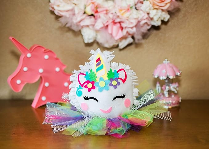 Ruckus Kids Unicorn Pillow Craft – DIY Cute Colorful Fleece Knot Pillow Kit – No-Sew Easy-to-Make Arts and Craft Kit for Kids– Unicorn Bedroom Decor
