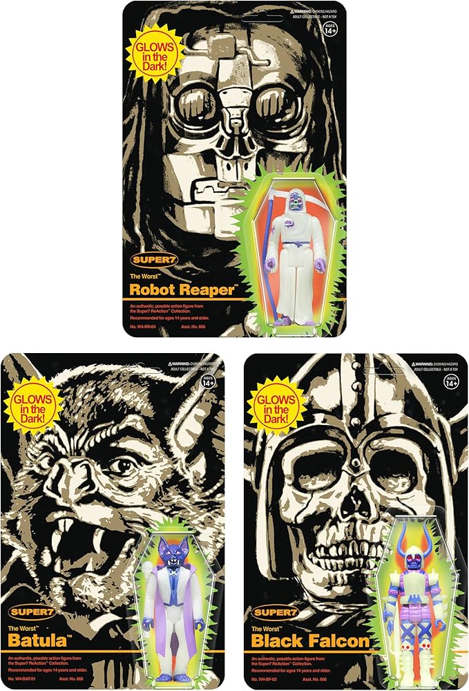 Super7 The Worst Robot Reaper (Monster Glow) - 3.75" The Worst Action Figure Collectibles and Retro Toys