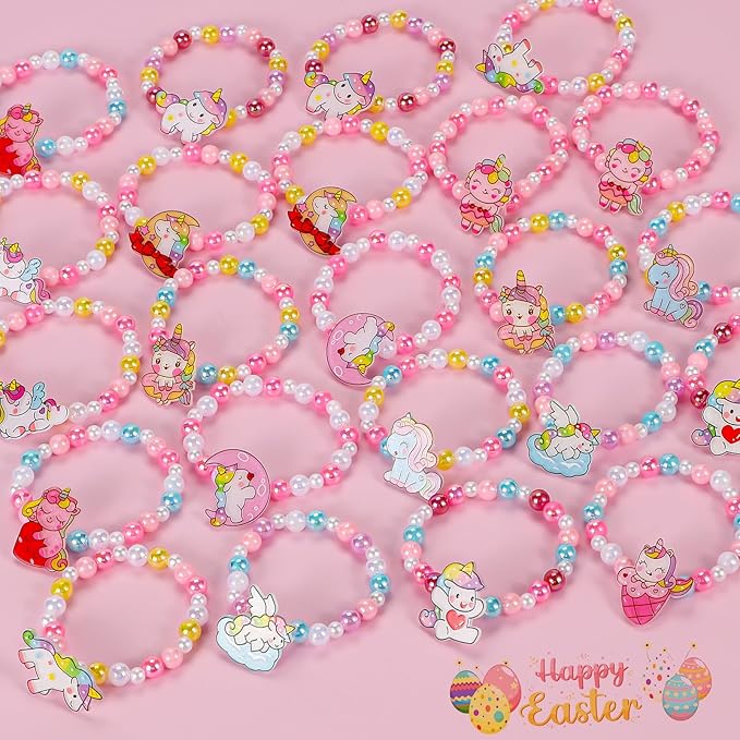 Atonofun 24 Pack Prefilled Easter Eggs with Pretend Girls Jewelry Surprise Toys, Easter Egg Filled with Bracelets Rings for Easter Basket Stuffer, Easter Egg Hunt, Decorations Dress Kit