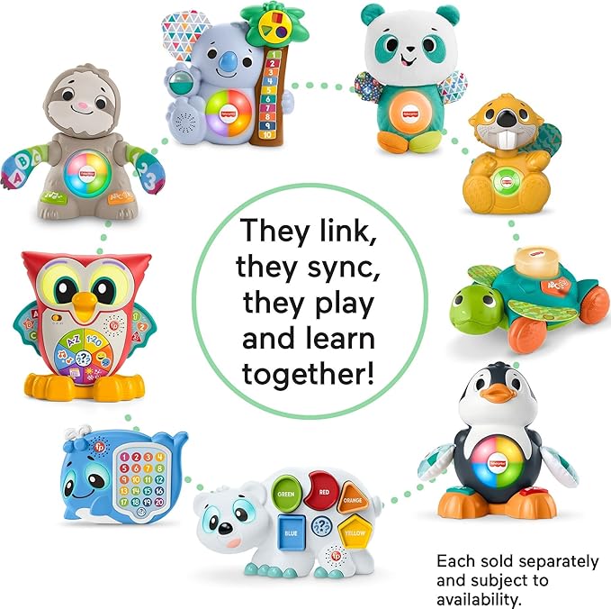 Fisher-Price Toddler Educational Toy Linkimals 1-20 Count & Quiz Whale Activity with Interactive Lights & Music for Ages 18+ Months