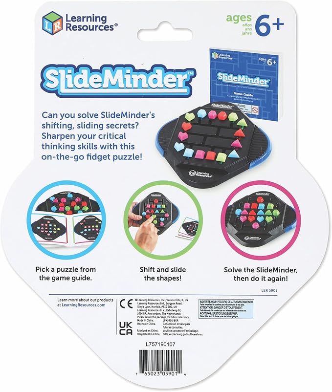 Learning Resources SlideMinder Brain Teaser Puzzle Game - 3D Puzzles, Fidget Toys for Kids, Easter Basket Stuffers For Teens, Ages 6+