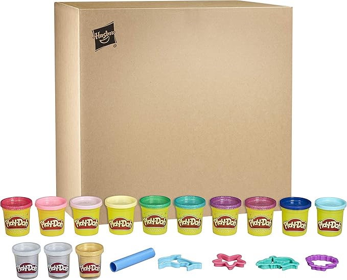 Play-Doh Mermaid Theme 13-Pack of Non-Toxic Modeling Compound with Sparkle and Metallic Colors Plus 5 Tools (Amazon Exclusive)