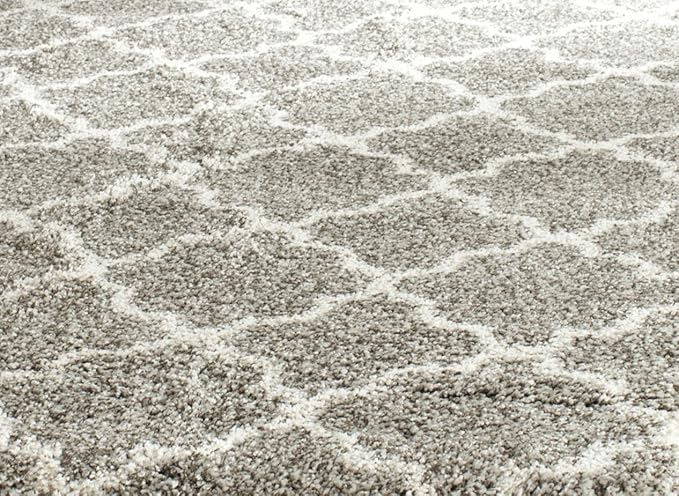 SAFAVIEH Hudson Shag Collection Accent Rug - 2' x 3', Grey & Ivory, Trellis Design, Non-Shedding & Easy Care, 2-inch Thick Ideal for High Traffic Areas in Entryway, Living Room, Bedroom (SGH282B)