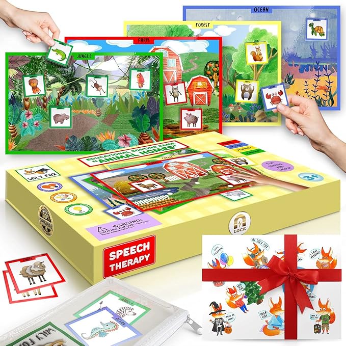 USA Sensory Busy Book Toys Autistic Children, Toddler Speech Therapy Activity Board Toys Montessori Educational Learning Toys, Autistic Toys Book, Montessori Toys for Toddlers (Speech Therapy