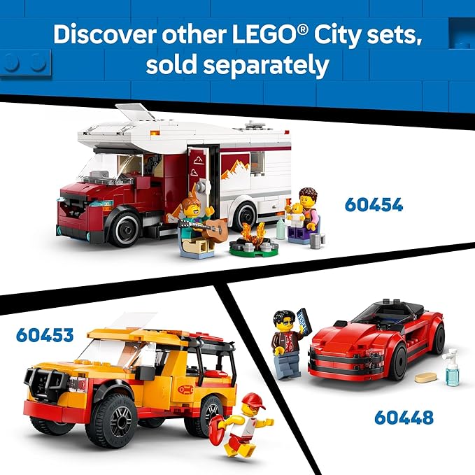 LEGO City Red Sports Car Toy - Building Toy for Kids, Boys and Girls, Ages 5+ - Educational Gift for Birthdays and Holidays - Includes Driver Minifigure and Other Accessories - 60448