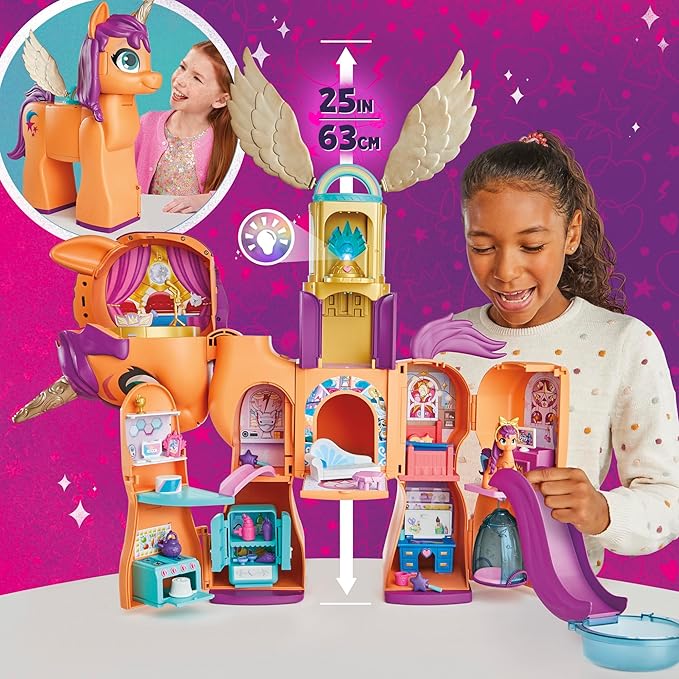 My Little Pony Toys, Sunny's Playset Reveal, 25-Inch-Tall Transforming Doll Playsets and Interactive Toys for 5 Year Old Girls & Boys (Amazon Exclusive)