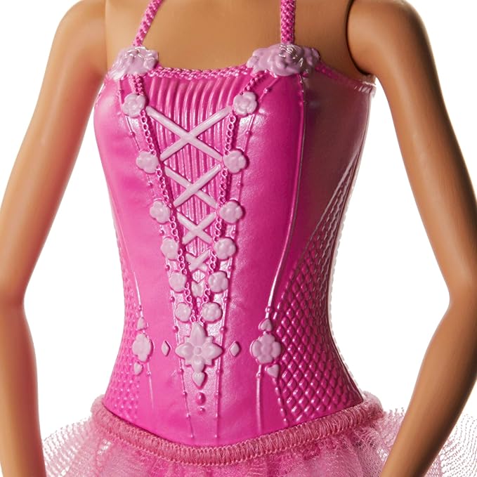 Barbie Ballerina Doll, Blonde Wearing Removable Pink Tutu, Sculpted Toe Shoes & Ballet Arms