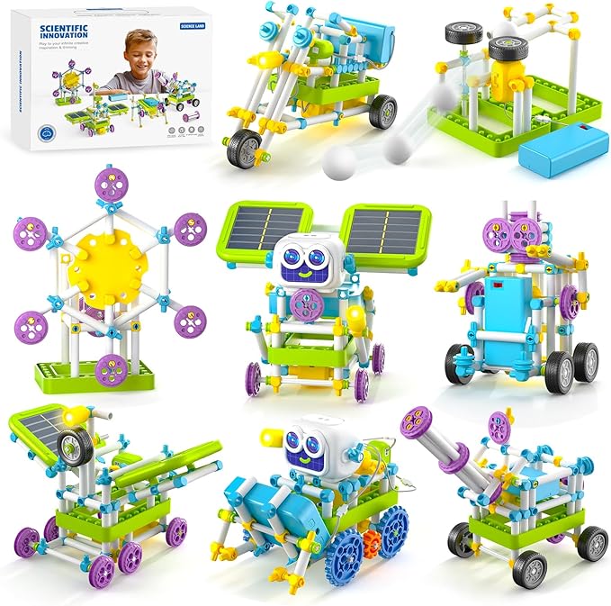 434 PCS STEM Toys Kit for Kids Age 6+ - Build 36+ Robot Models with Solar Power, Gears & Sensors,Science & Engineering Learning Toy for Boys & Girls | Perfect Educational Birthday Gift