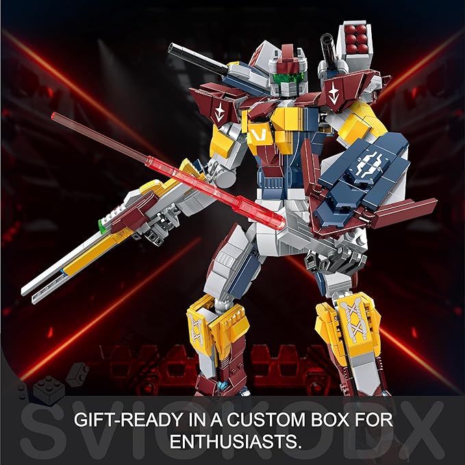 SVIOKODX Mecha Building Block Sets,Bladed Attacker Robot Model Kits for Adults,Cool Bricks Mech,Collectible Kits for Kids Boys 8+ (1099 PCS)